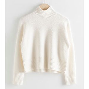 Cropped Mock Neck Sweater